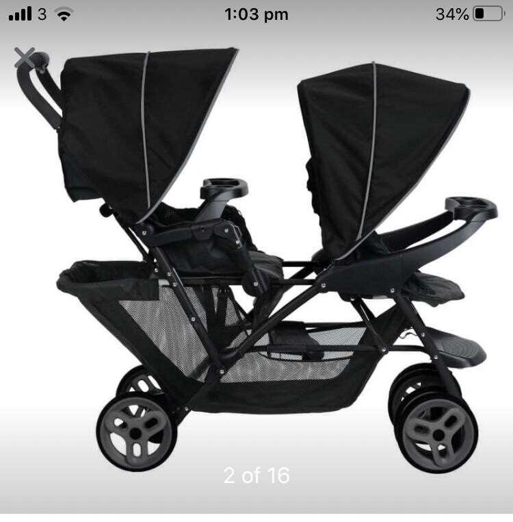 double pram rain cover